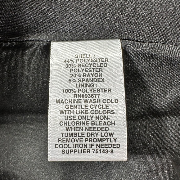 NWT Liz Claiborne Simply Liz black zip-front moto jacket Size XL - Picture 6 of 11